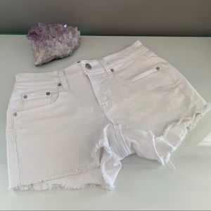 GAP White Denim Cut Off Shorts
